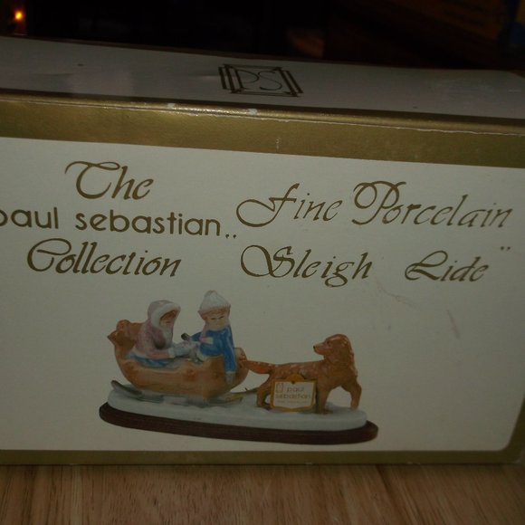 paul sebastion fine porcelain sleigh  ride. - Picture 1 of 2